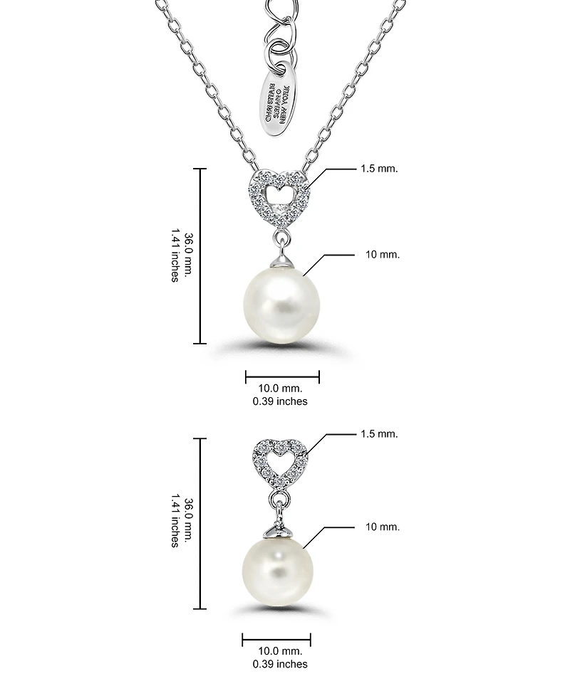 Christian Siriano New York 2-Pc. Silver-Plated Open Heart Post Drop Earrings and Heart Slide Necklace Set