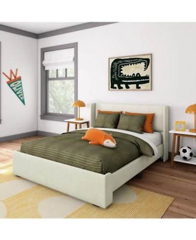 Max Lily Upholstered Bed With Rectangular Headboard Drawer Side Storage