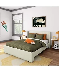 Max Lily Upholstered Bed With Rectangular Headboard Drawer Side Storage