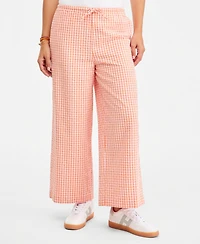 Tommy Hilfiger Women's Seersucker Straight Cotton Pants
