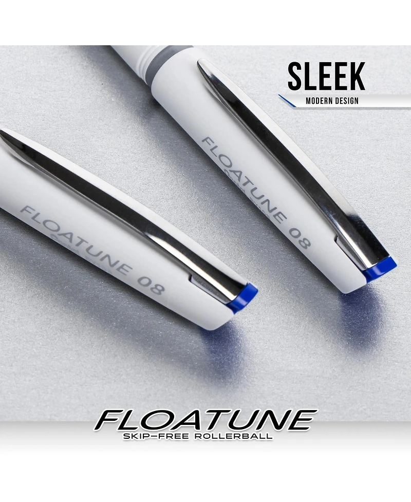 Pentel Floatune Rollerball Pens, 0.8mm, Capped Ink 8-Packs