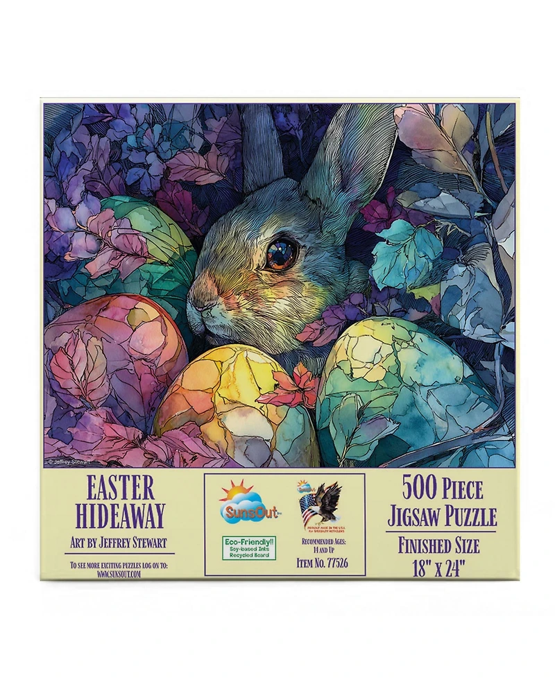 SunsOut Easter Hideaway 500 piece Jigsaw Puzzle for Adults Easter