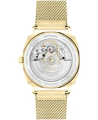 Movado Men's Kingmatic Swiss Automatic Ionic Plated Light Yellow Gold Steel Watch 35mm