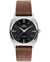 Movado Men's Kingmatic Swiss Automatic Brown Leather Watch 35mm