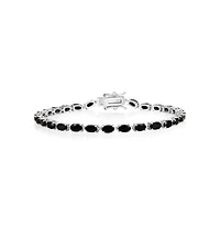 Simona Onyx Tennis Bracelet in Sterling Silver