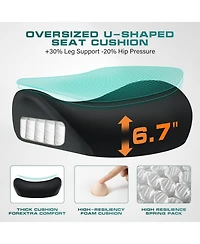 Flynama Atlas 750 Big and Tall Office Chair,Ergonomic Mesh Chair with 4D Armrests for Heavy People