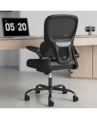 flynama Mesh Ergonomic Office Chair,Flip-Up Armrest Lumbar Chair