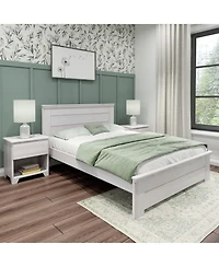 Max & Lily Farmhouse Queen Panel Bed, Pecan