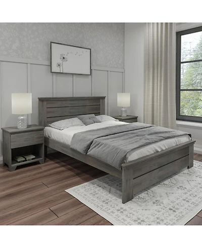 Max & Lily Farmhouse Queen Panel Bed, Pecan