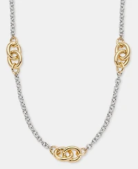 Dkny Stationed Link Collar Necklace, 16" + 3" extender