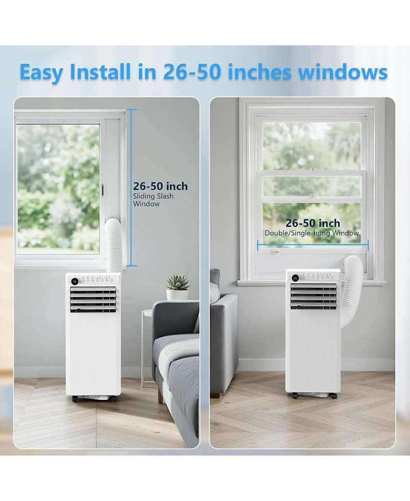 Cowsar 10,000 Btu Portable Ac, 4-in-1 with Timer and Remote