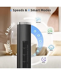 Cowsar 41" Tower Fan, 6 Speeds, 4 Modes, Timer