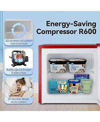 Cowsar 1.2 Cu.Ft Mini Freezer, Upright Freezer with Adjustable Temp