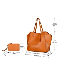 Old Trend Iris Large Leather Carryall Tote Handbag