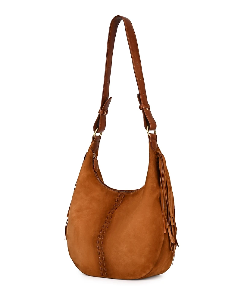 Old Trend Hydrangea Large Vintage Ombre Shoulder Handbag