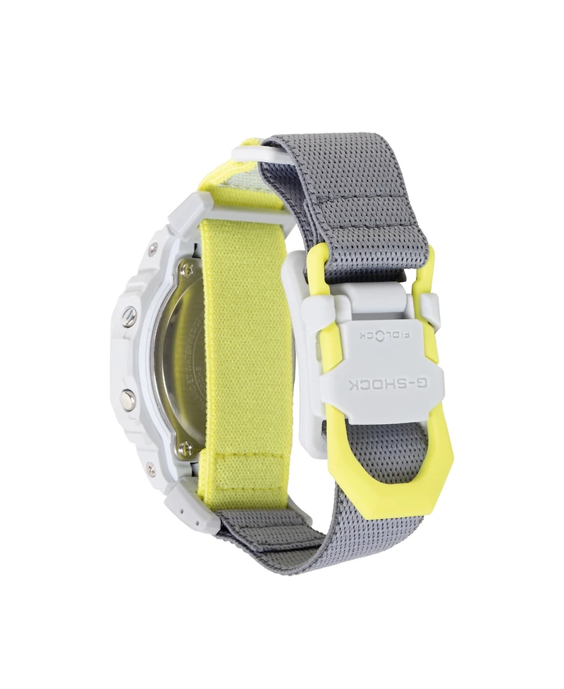 G-Shock Men's Japanese Quartz Digital Gray and Yellow Cloth Watch 42.8mm