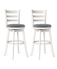 Slickblue Set of 2 Swivel Barstools with Upholstered Seat for Counter