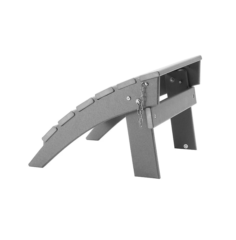 Sugift Folding Adirondack Ottoman , Hdpe Weather-Resistant Patio Footrest for Adirondack Chair