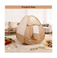 Bruce & Shark 25-Piece Kids Camping Playset with Pop-Up Tent, Pretend Cooking Toys and Storage Backpack