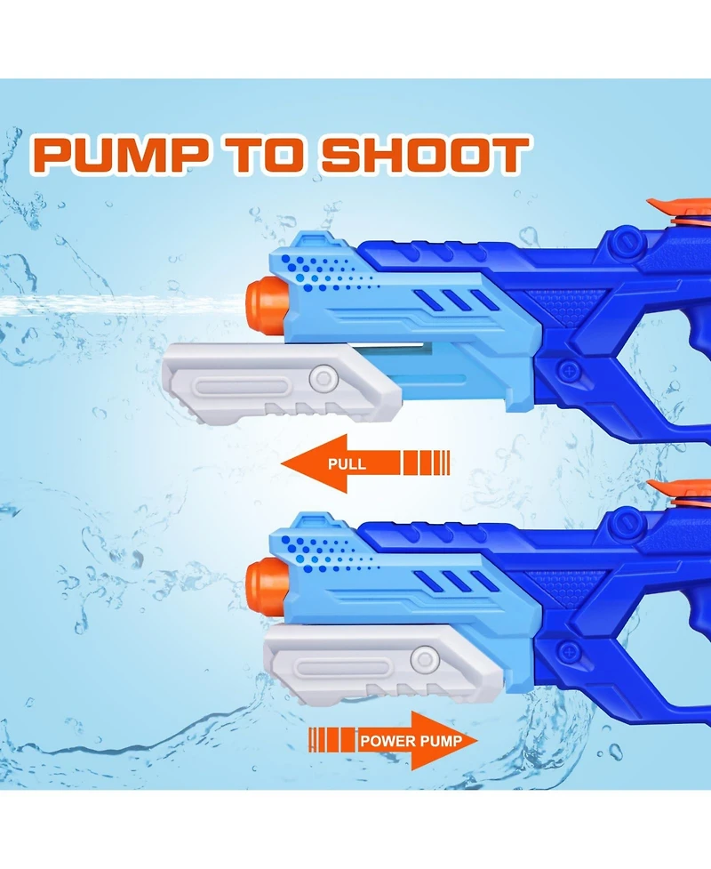 Gnuadz 3-Pack Water Blaster Soaker Long Range Pool Beach Outdoor Fighting