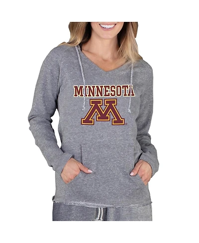 Concepts Sport Women's Gray Minnesota Golden Gophers Mainstream Lightweight Terry Pullover Hoodie