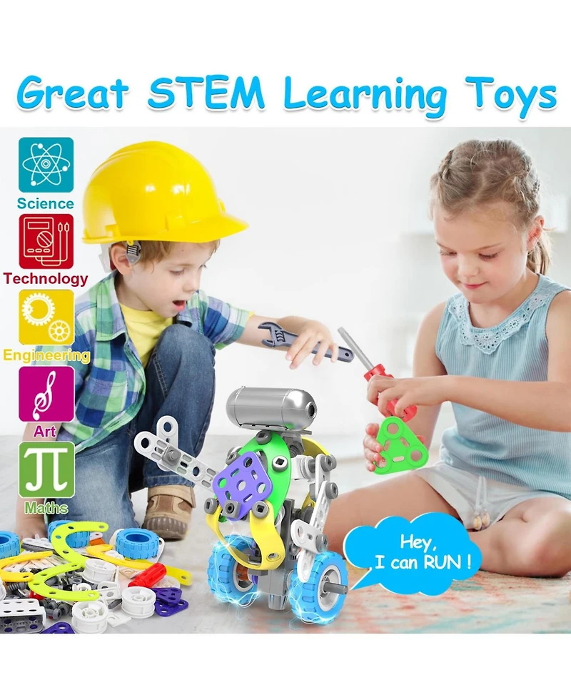 Gnuadz Electric Stem Building Toys 10-in-1 Educational Construction Kit