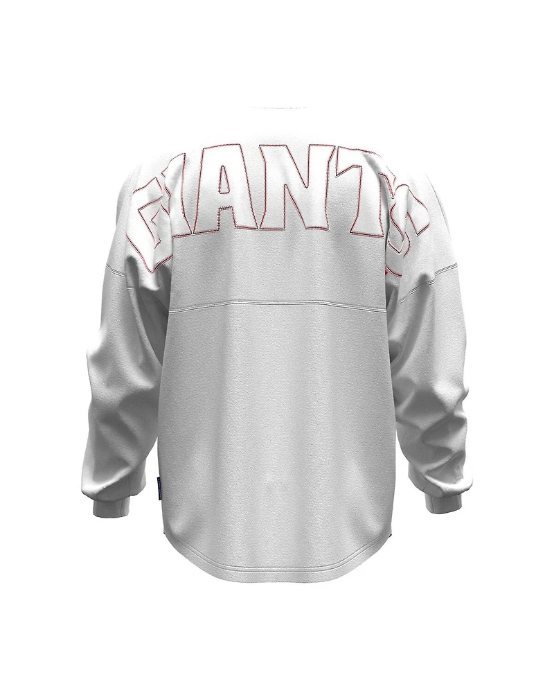 Fanatics Women's White San Francisco Giants Baseball Stitch Spirit Jersey Long Sleeve T-Shirt