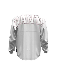Fanatics Women's White San Francisco Giants Baseball Stitch Spirit Jersey Long Sleeve T-Shirt