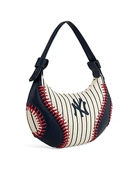 Montana West New York Yankees White Shoulder Hobo Bag