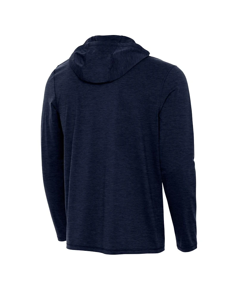 Antigua Men's Navy Michigan Wolverines 2026 Ncaa Men's Basketball National Champions Tidy Quarter-Zip Hoodie
