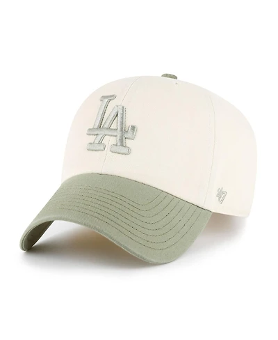 '47 Brand Men's Natural/Olive Los Angeles Dodgers Two-Tone Fashion Clean Up Adjustable Hat