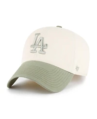 '47 Brand Men's Natural/Olive Los Angeles Dodgers Two-Tone Fashion Clean Up Adjustable Hat