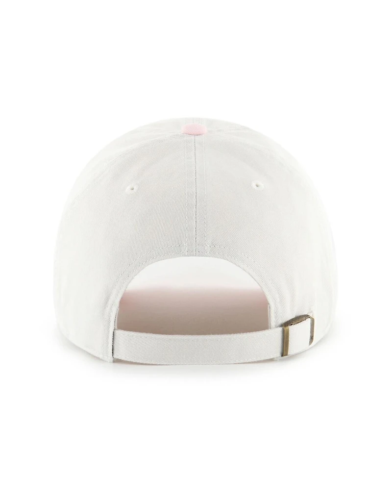 '47 Brand Women's White/Pink New York Yankees Gelato Two-Tone Clean Up Adjustable Hat