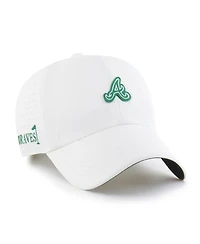 '47 Brand Men's White Atlanta Braves Elevated Greens Clean Up Adjustable Hat