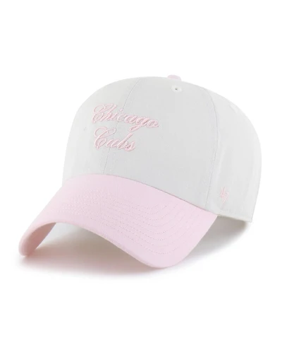'47 Brand Women's White/Pink Chicago Cubs Gelato Two-Tone Clean Up Adjustable Hat