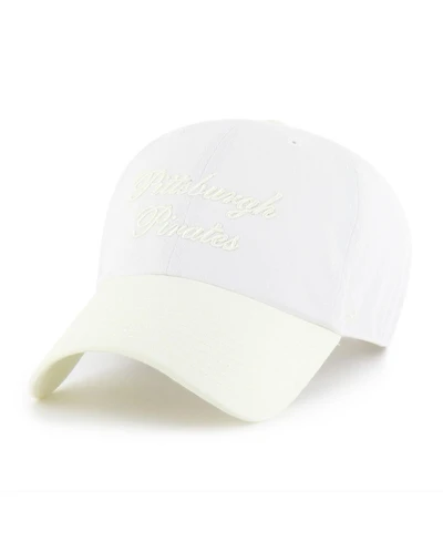 '47 Brand Women's White/Yellow Pittsburgh Pirates Gelato Two-Tone Clean Up Adjustable Hat