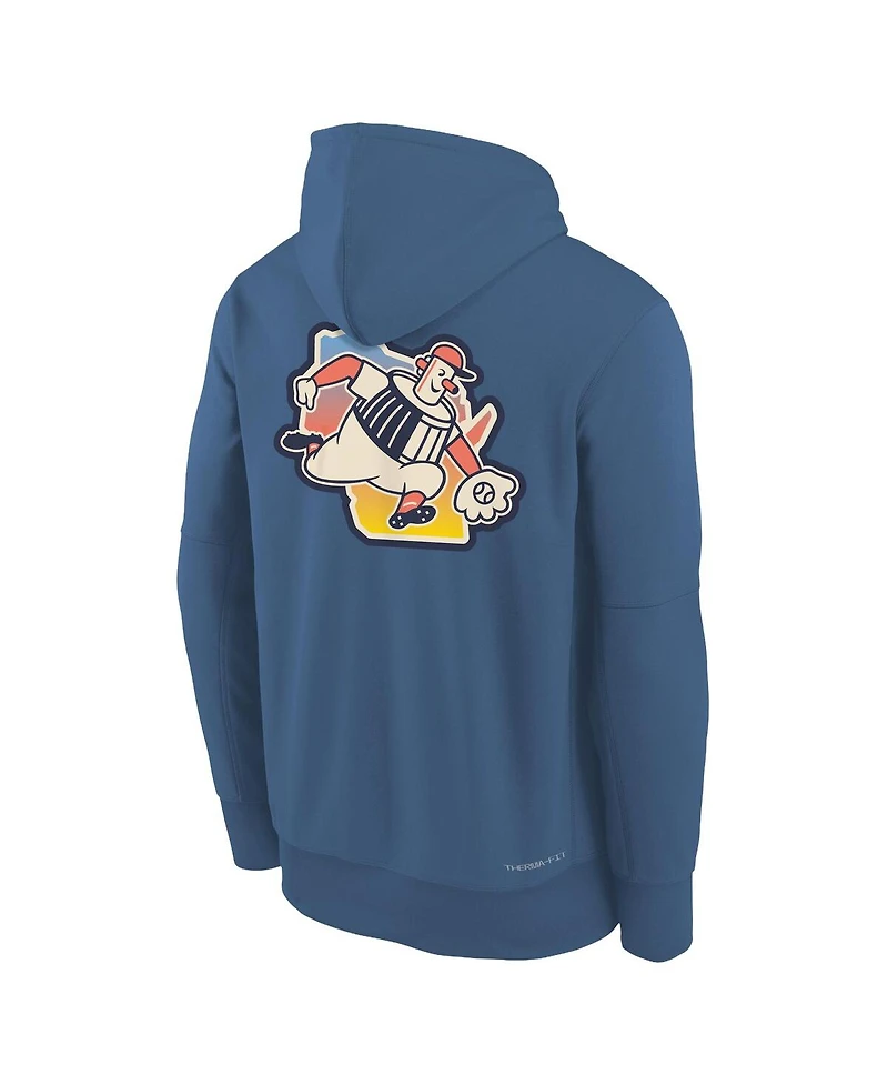 Nike Big Boys and Girls Blue Milwaukee Brewers 2026 City Connect Authentic Collection Therma-fit Hoodie