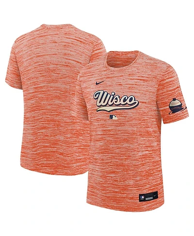 Nike Big Boys and Girls Coral Milwaukee Brewers 2026 City Connect Authentic Collection Velocity Dri-fit T-Shirt