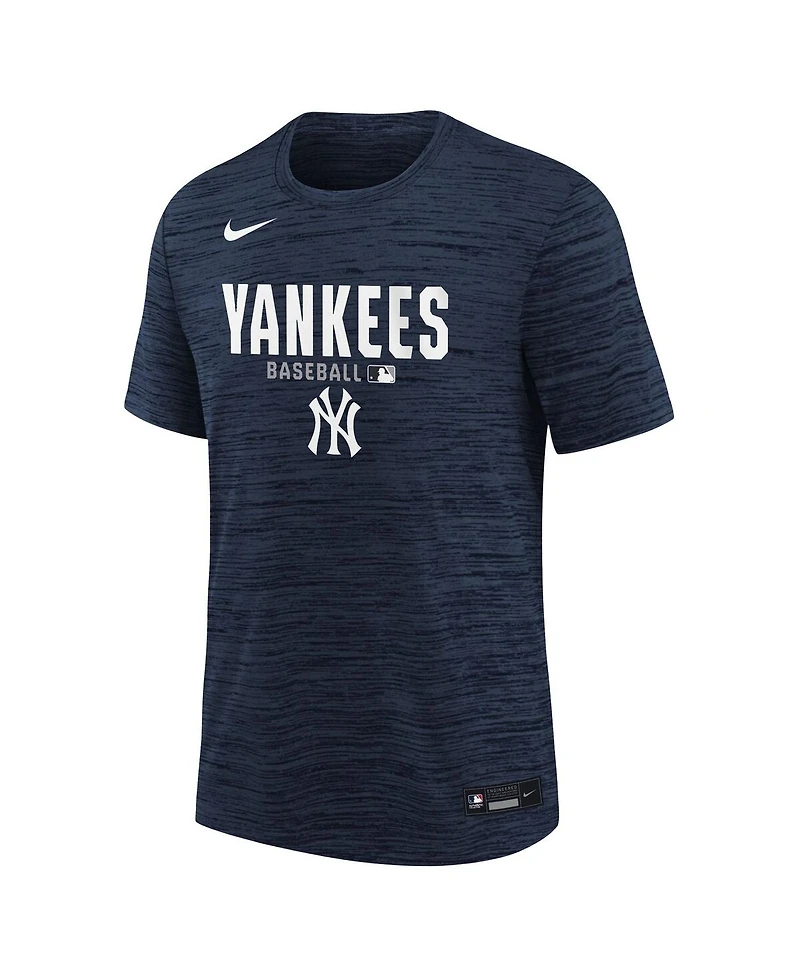 Nike Big Boys and Girls Navy New York Yankees Authentic Collection Velocity Dri-fit T-Shirt