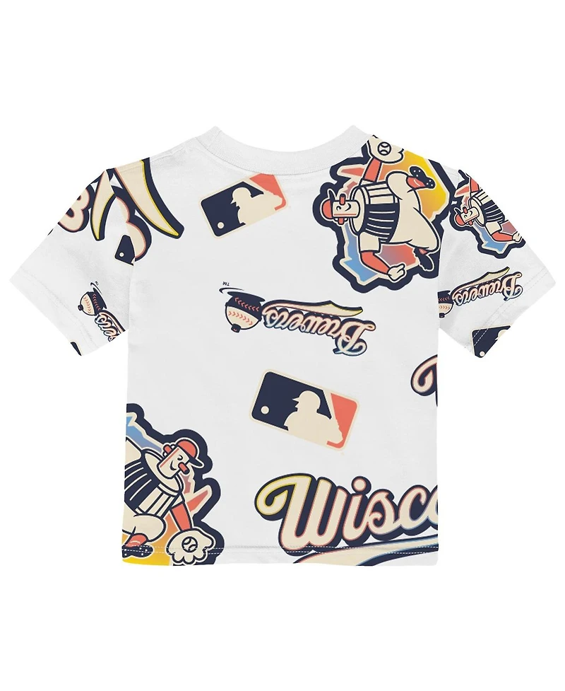 Outerstuff Baby Boys and Girls White Milwaukee Brewers 2026 City Connect Game Day T-Shirt
