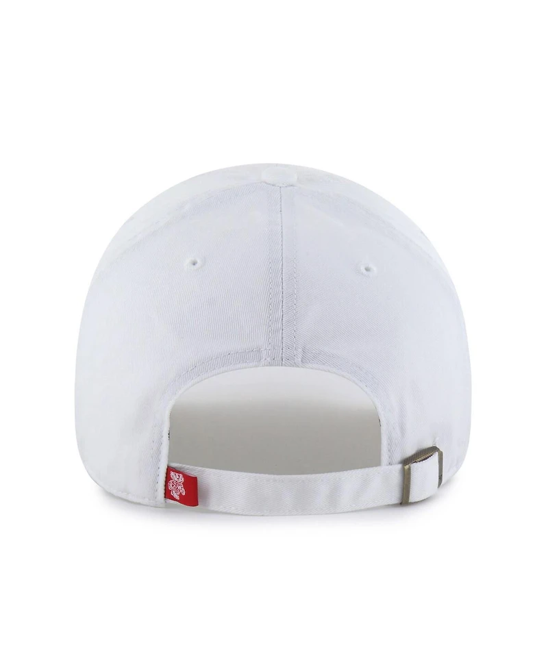 '47 Brand Men's White Wisconsin Badgers Vault Clean Up Adjustable Hat