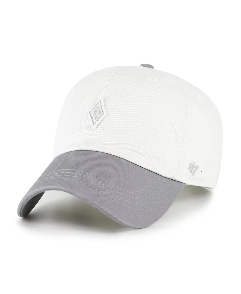 '47 Brand Men's and Women's White/Silver Las Vegas Aces Contemporary Two-Tone Clean Up Adjustable Hat