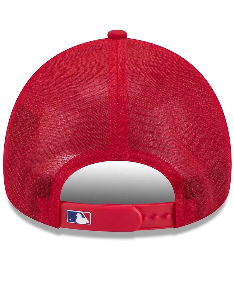 New Era Men's Texas Rangers 2026 Batting Practice Apex 9FORTY Adjustable Trucker Hat