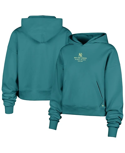 '47 Brand Women's Teal New York Yankees Contemporary Basics Anderson Foundation Hoodie