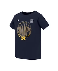 Jordan Toddler Navy Michigan Wolverines 2026 Ncaa Men's Basketball National Champions Locker Room T-Shirt