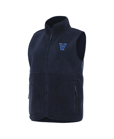 Antigua Women's Navy Villanova Wildcats Nostalgic Full-Zip Vest