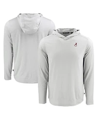 Cutter & Buck Men's Gray Alabama Crimson Tide Coastline Epic Comfort Eco Long Sleeve Hoodie T-Shirt