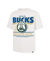 '47 Brand Men's White Milwaukee Bucks City Edition Shifty Foundation T-Shirt
