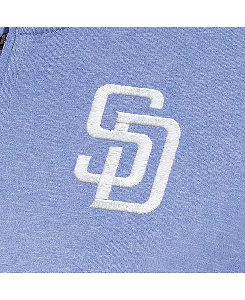 Antigua Women's Lavender San Diego Padres Mentor Quarter-Zip Pullover Top