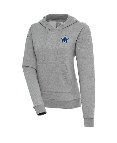 Antigua Women's Heather Gray Seattle Mariners Cooperstown Victory Pullover Hoodie